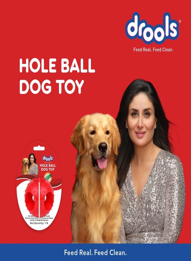 Drools Non-Toxic Rubber Toy for Dogs, Hole Ball (Medium) 7.6 cm Pack | Non Destructive Chewing | Enhance Dental Health | High Durability | Helps in Weight Management - Image 3